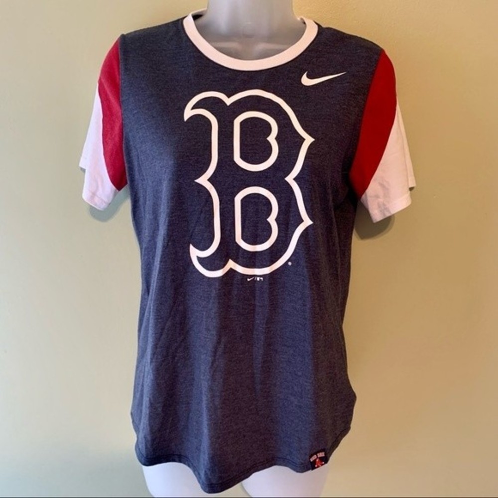 Nike X MLB The Nike Tee Athletic Cut Boston Red Sox Tee Shirt, Size Small